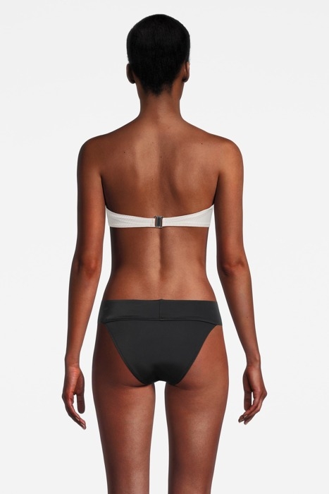 PRINTED BANDEAU TOP BEIGE STRI 2