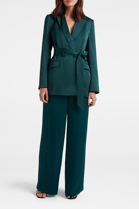 ALORA SATIN TIE CO-ORD BLAZER TEAL 3