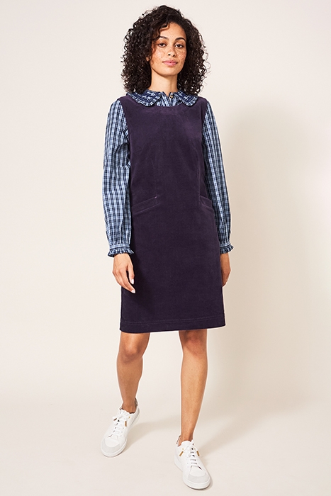 LOTHBURY ORGANIC CORD PINNY DARK PURPLE 2