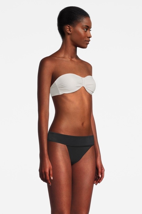 PRINTED BANDEAU TOP BEIGE STRI 3