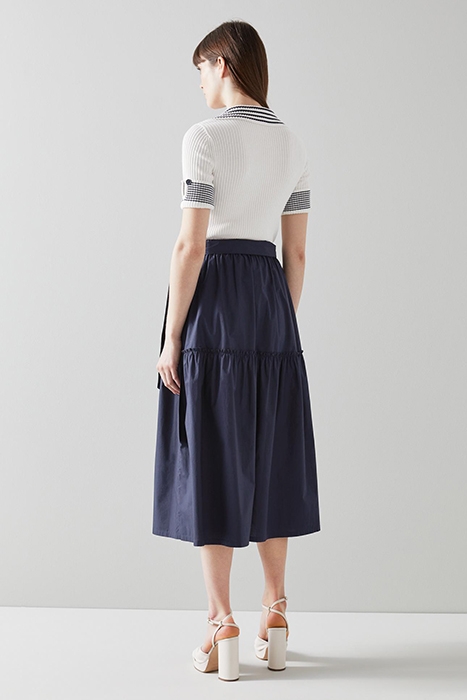 REGO MIDI SKIRT NAVY 2