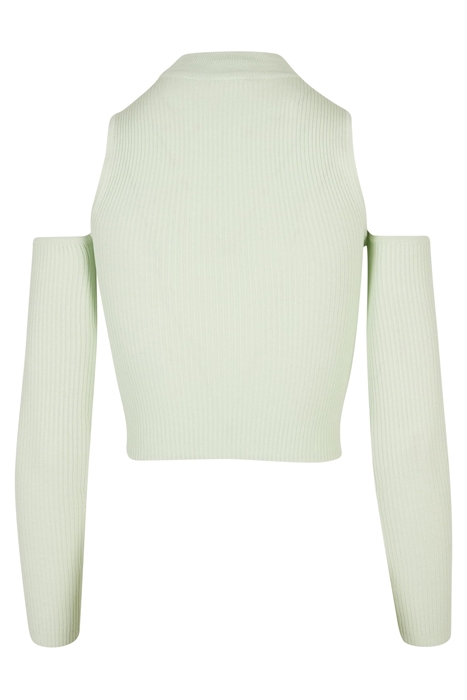 LADIES RIB KNIT CUT OUT SLEEVE LONGSLEEVE LIGHTMINT 7