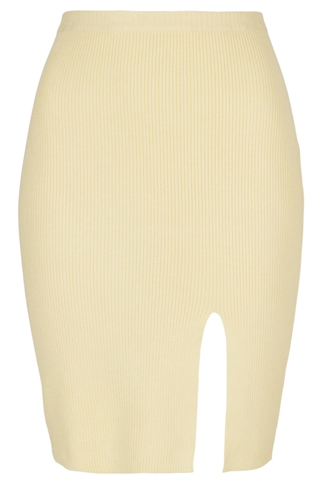 LADIES RIB KNIT SKIRT SOFTYELLOW 1