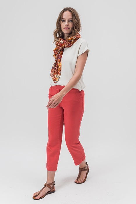 T-SHIRT MET FIJNE STRUCTUUR CLOUD DANCER 1