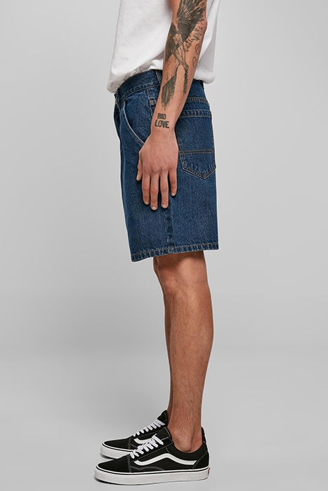 ORGANIC DENIM BERMUDA SHORTS MID INDIGO WASHED 6