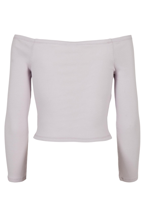 LADIES OFF SHOULDER RIB LONGSLEEVE SOFTLILAC 8