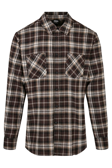 CHECKED ROOTS SHIRT DARKGROUND/WARMSAND 1