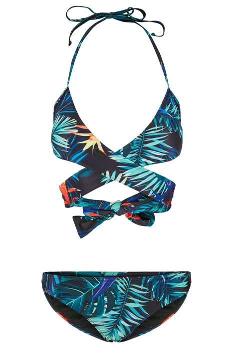 LADIES DRAPED PATTERN BIKINI VRIESEA BLACK 1