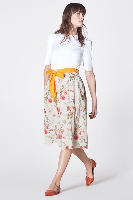 ROSE MIDI SKIRT WHITE 2