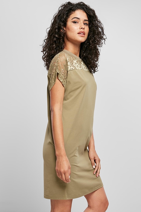 LADIES LACE TEE DRESS KHAKI 5