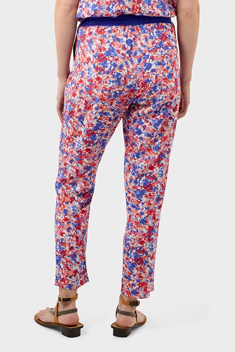 HOGE TAILLE RELAXED FIT BROEK MET BLOEMENPRINT RED BUD 2