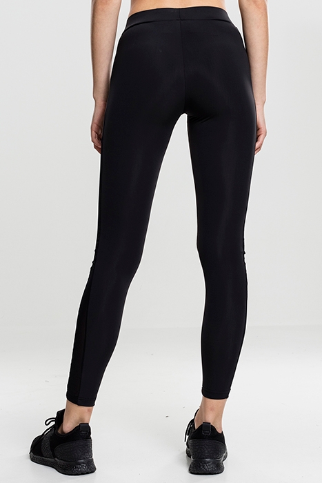 LADIES TECH MESH STRIPE LEGGINGS BLACK 3