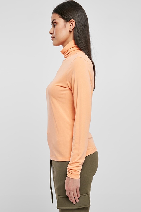 LADIES MODAL TURTLENECK LONGSLEEVE PAPAYA 3