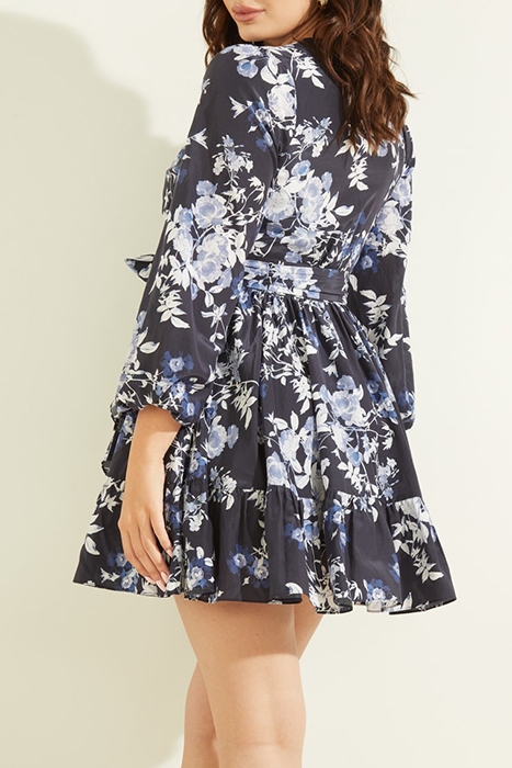 PETAL POSE WRAP DRES PETAL POSE INDIGO 2