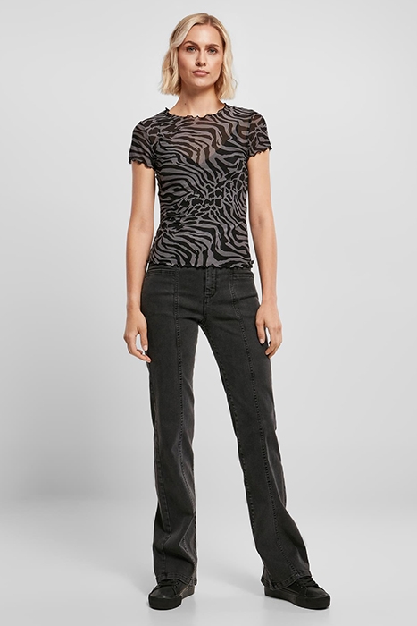 LADIES MESH TEE ASPHALT/BLACK 4