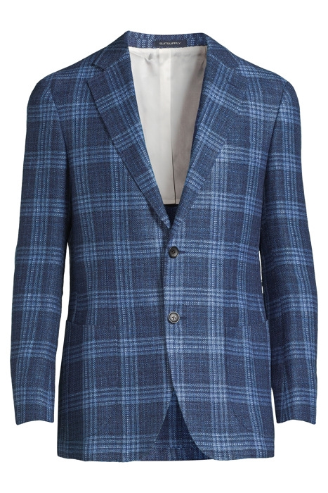 MID BLUE CHECKED HAVANA BLAZER 4