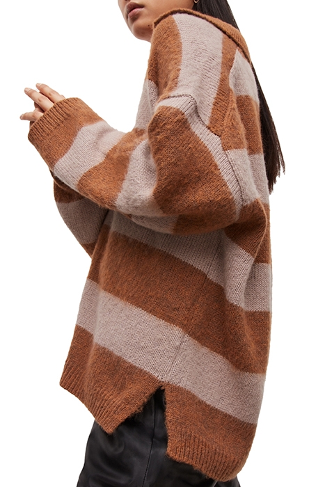 LOU POLO JUMPER GINGER BROWN/PINK 5