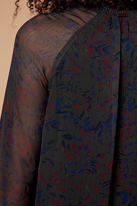 CARTER - KHAKI BLOUSE WITH FOLIAGE PRINT 4