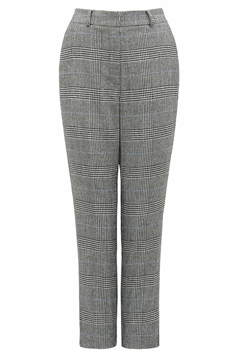 LORNA CHECK STRAIGHT LEG PANTS GREY CHECK 1
