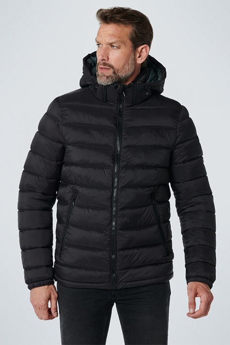 JACKET SHORT FIT HOODED RECYCLED PADDING BLACK 2