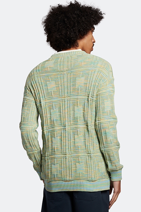 SPACE DYE CREW NECK MOLLY'S GREEN/ SUNBEAM 2