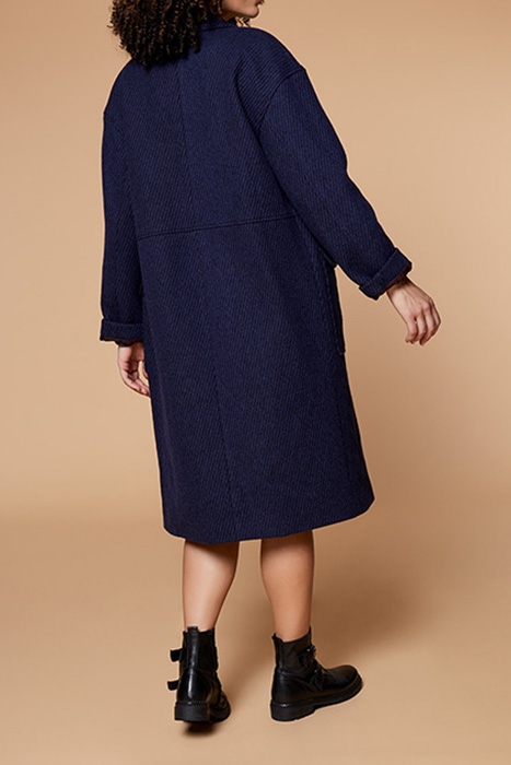 DREW - FANCY WOOL INDIGO COAT 2