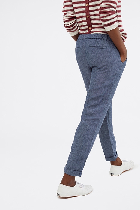MAISON LINEN TROUSER DENIM BLUE 2
