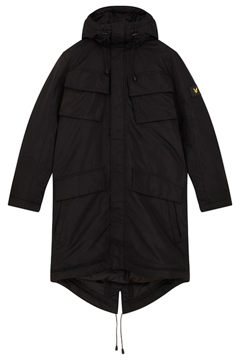 LONGLINE DUAL POCKET PARKA JET BLACK 5
