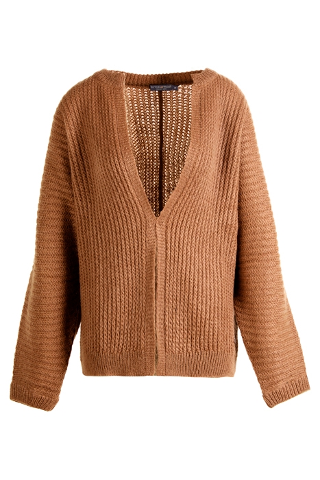 ORANGE CREW NECK CARDIGAN 1