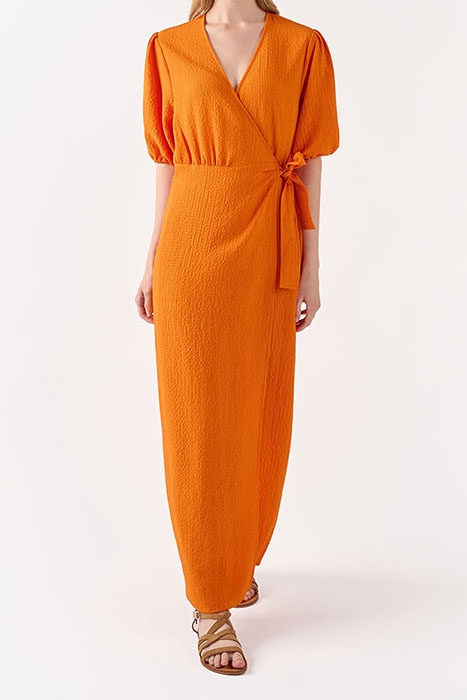 CAMILLE BUBBLE DRESS S/S HARVEST PUMPKIN 2