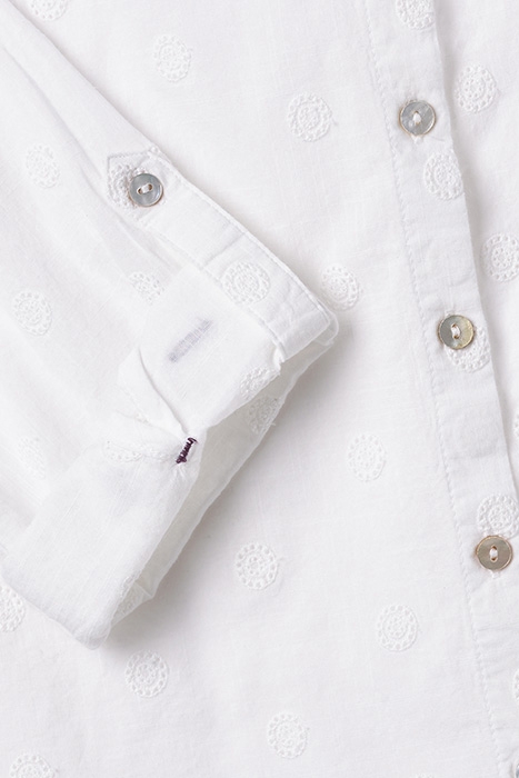 EMILY EMBROIDERED SHIRT WHITE PLAIN 6