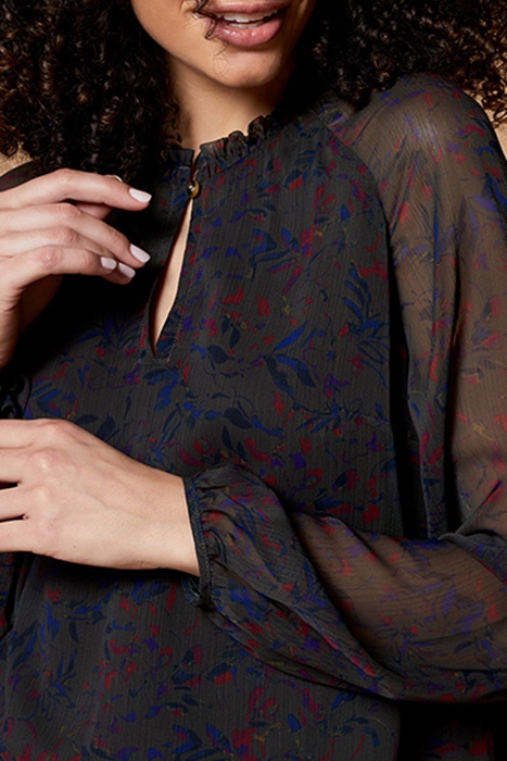 CARTER - KHAKI BLOUSE WITH FOLIAGE PRINT 5