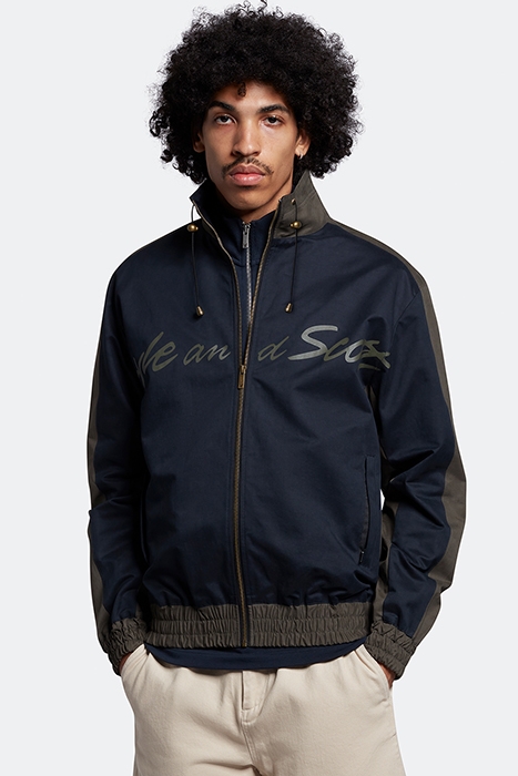 PANELLED SPORT JACKET DARK NAVY/ OLIVE 1