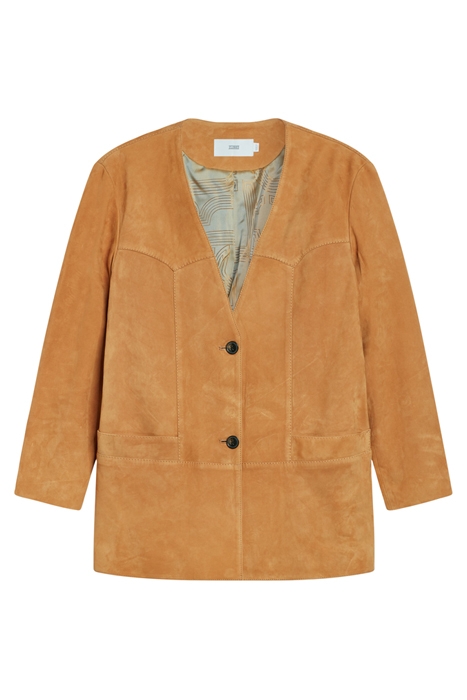 CLOSED WOMEN COLLARLESS BLAZER JACKETS & COATS GOLD EARTH GO 5