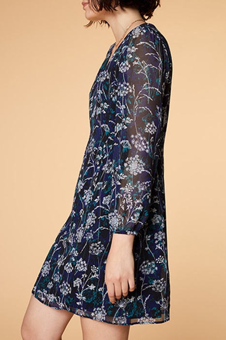 RYM - NAVY DRESS WITH GYPSOPHILA PRINT 3