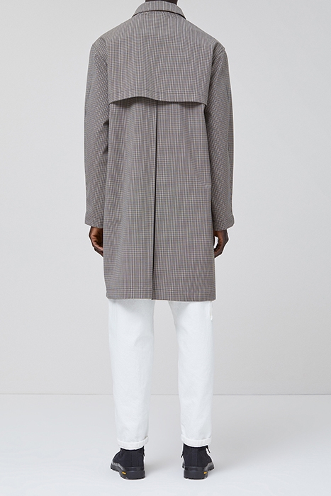 CLOSED MEN CHECKED TECHNICAL COAT JACKETS & COATS GREY OLIVE 2