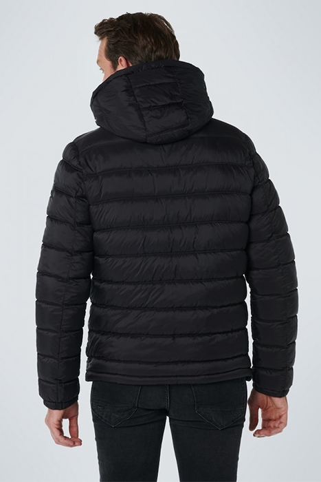 JACKET SHORT FIT HOODED RECYCLED PADDING BLACK 3