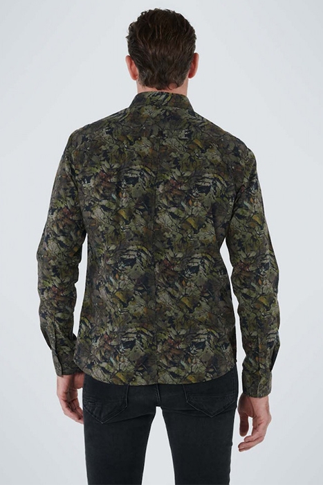 SHIRT STRETCH ALLOVER PRINTED SAGE GREEN 3