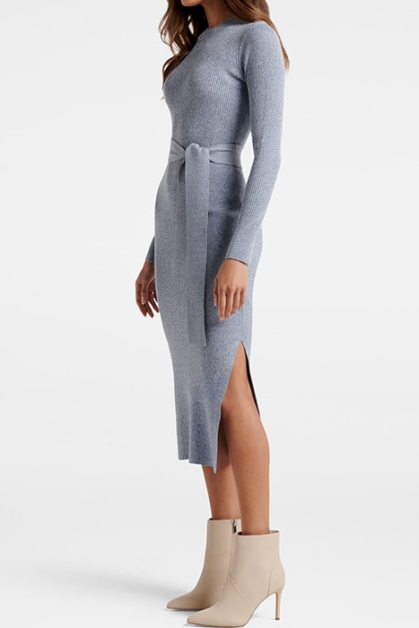 GRAYSON MIDI KNIT DRESS BLUE SPACE DYE 4