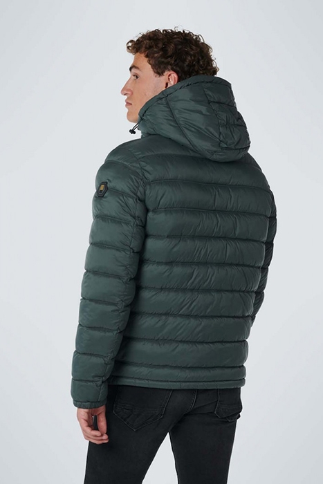 JACKET SHORT FIT HOODED RECYCLED PADDING DARK STEEL 3