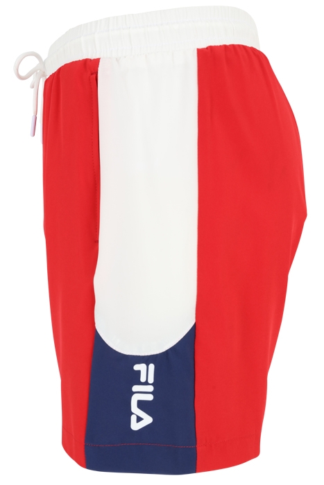 SESTU SWIM SHORTS TRUE RED-BRIGHT WHITE-MEDIEVAL BLUE 3