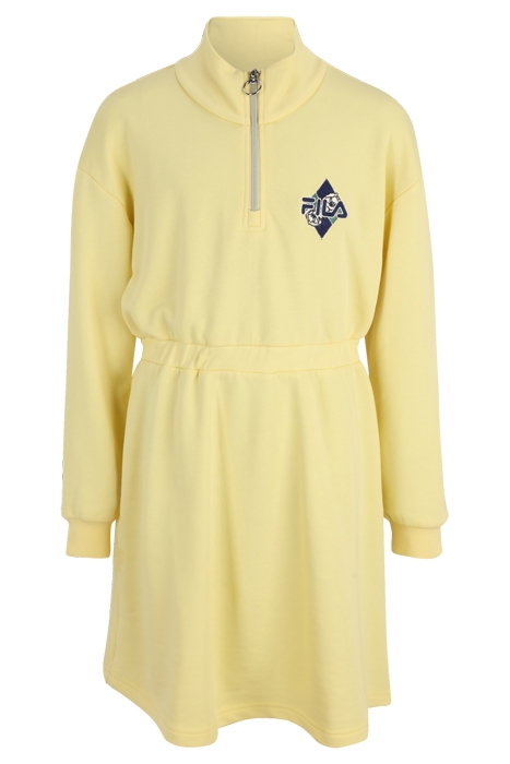 TANN HALF-ZIP SWEAT DRESS PALE BANANA 1
