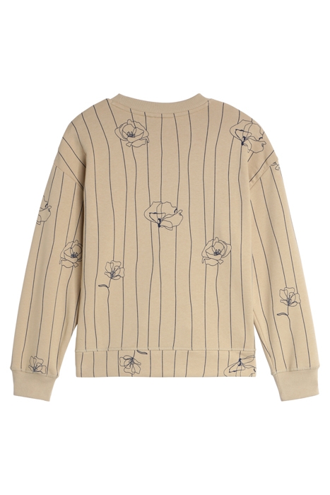 TALHEIM AOP CREW SWEAT FIELDS OF RYE POPPY AOP 2