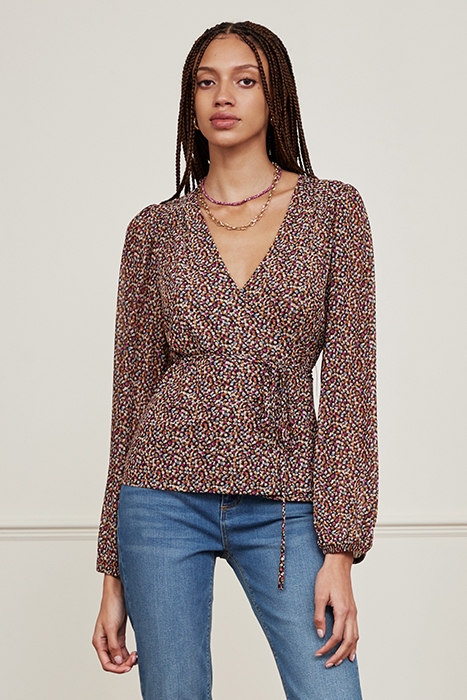 LEVI TOP BLACK/BRIGHT PURPLE 2