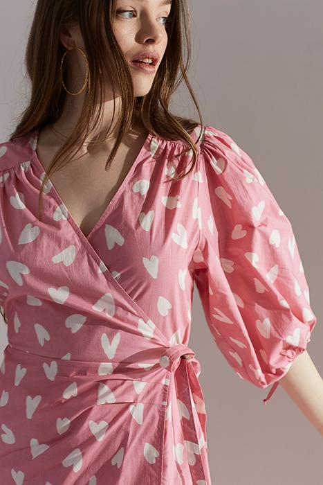 CHARLIE DRESS PINK BERET/CREAM WHI 5