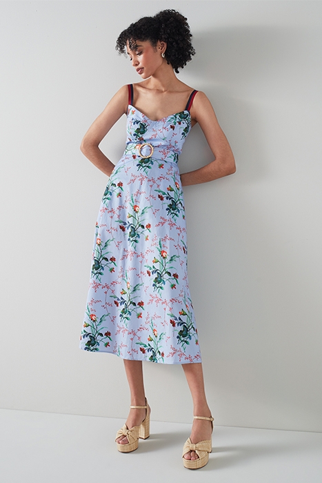 ELENI MIDI DRESS BLUE MULTICOLOR 1