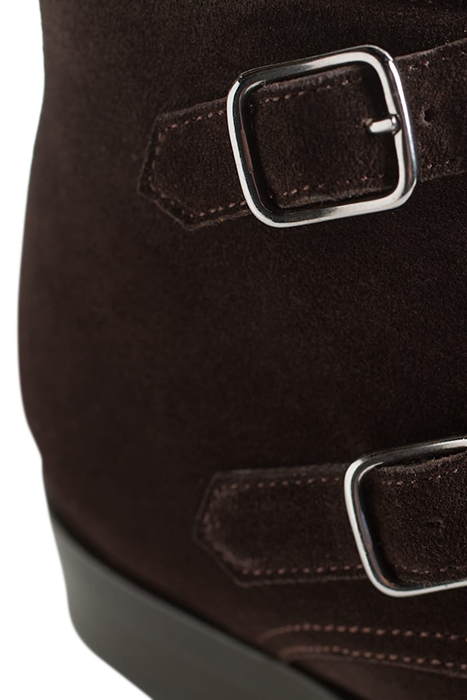 DARK BROWN BUCKLE BOOT 6
