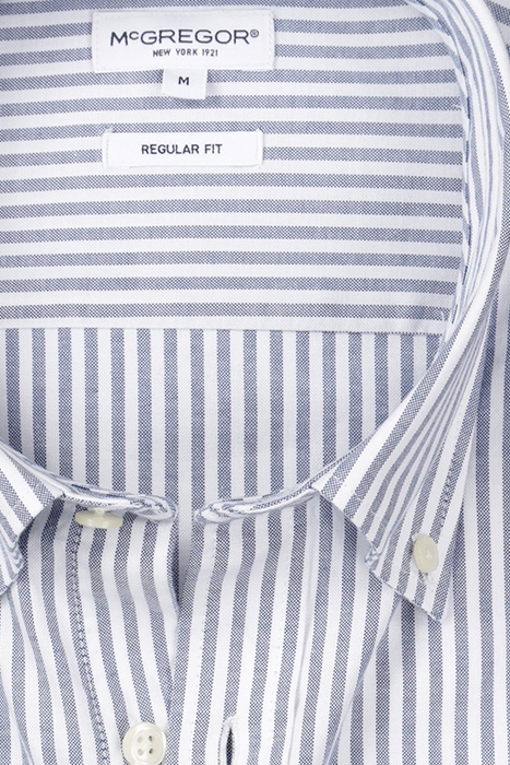 STRETCH OXFORD SHIRT BIG STRIPE NAVY 3