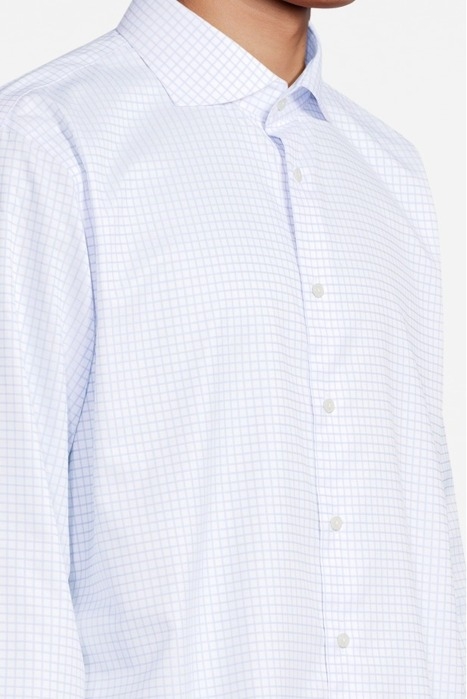 Light Blue Checked Extra Slim Fit Shirt 7