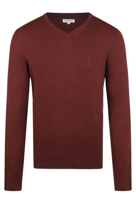 V-NECK SWEATER RUSTY RED 1